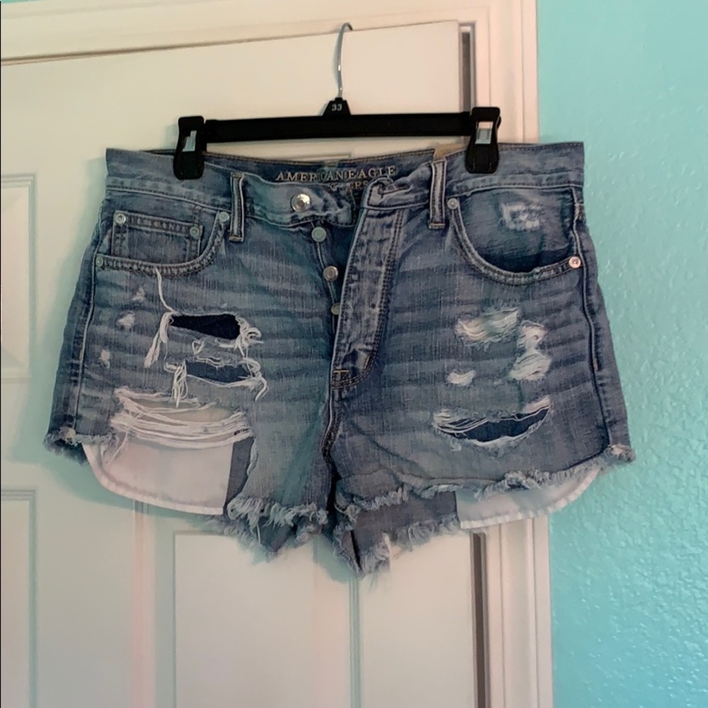 AEO Ripped Vintage Denim Short Shorts